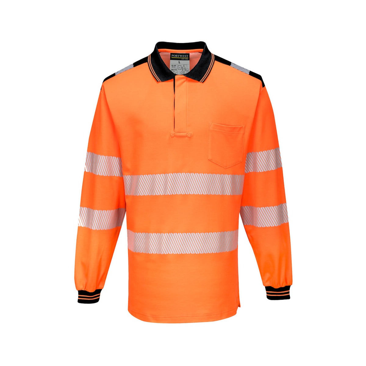 PW3 Hi-Vis Cotton Comfort Polo Shirt L/S PW3 Hi-Vis Cotton Comfort Polo Shirt L/S