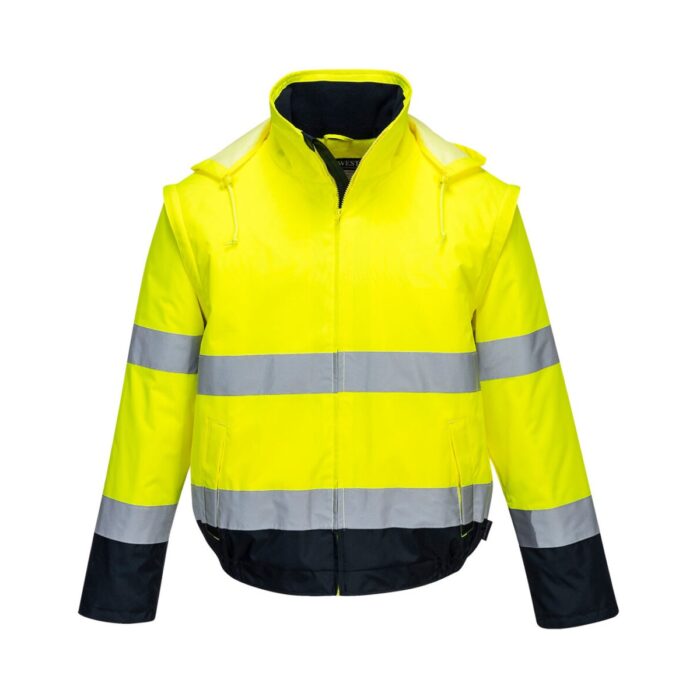 Jachetă bomber Hi-Vis 2 în 1, Contrast Essential Lite Bomber