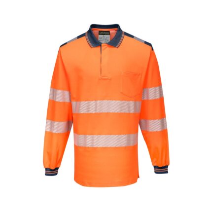 PW3 Hi-Vis Cotton Comfort Polo Shirt L/S