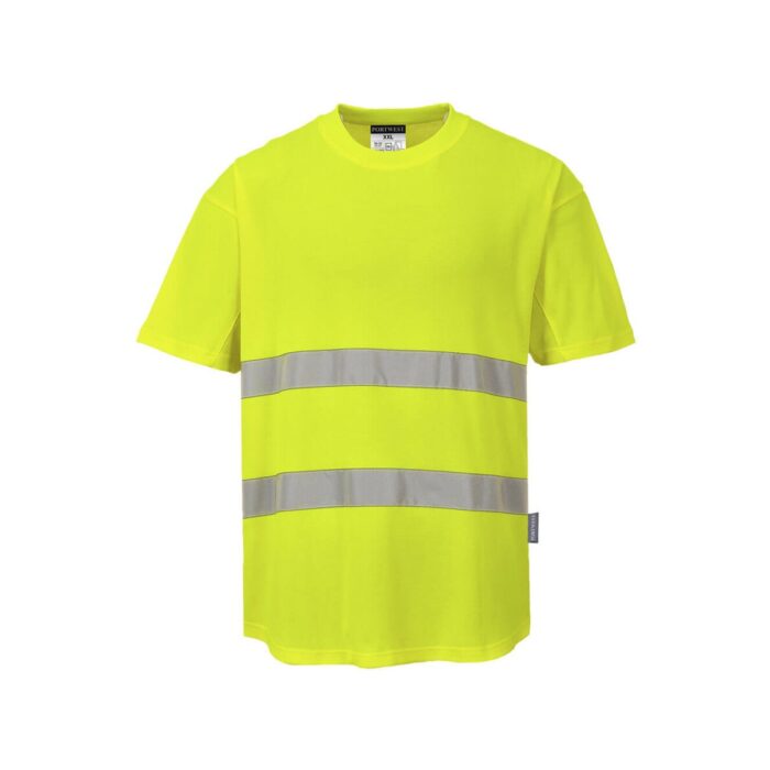 Hi-Vis Cotton Comfort Mesh Insert T-Shirt S/S