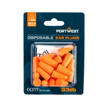 PU Foam Ear Plugs Blister Pack (10 Pairs)