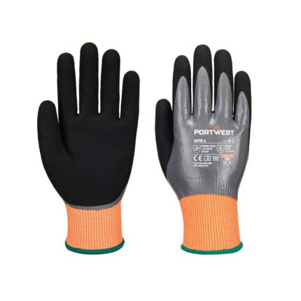 Cut F15 Nitrile Aqua Glove