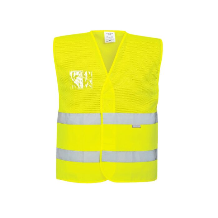 Hi-Vis Half Mesh Two Band Vest