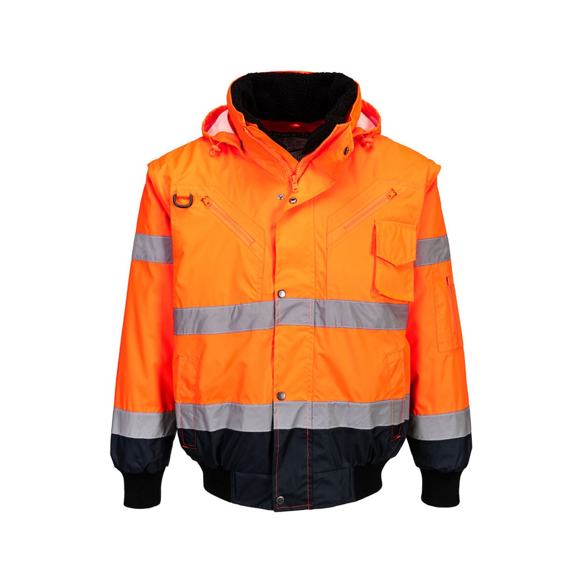 Jachetă Bomber 3 în 1 cu contrast Hi-Vis Jachetă Bomber 3 în 1 cu contrast Hi-Vis