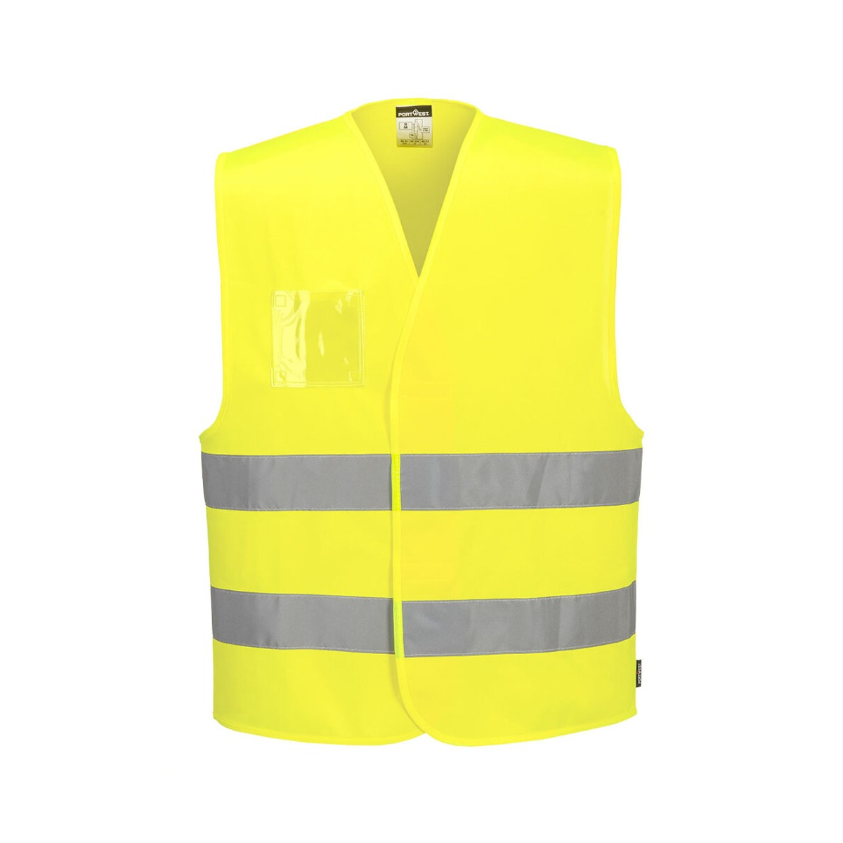 Hi-Vis Two Band Dual ID Holder Vest Hi-Vis Two Band Dual ID Holder Vest