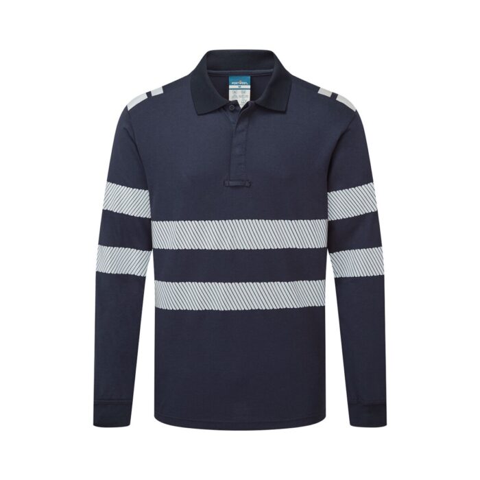 PW3 Modaflame Knit FR Long Sleeve Polo Shirt