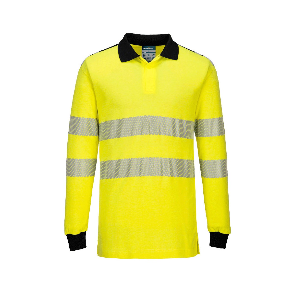 PW3 Modaflame Knit Hi-Vis FR Long Sleeve Polo Shirt PW3 Modaflame Knit Hi-Vis FR Long Sleeve Polo Shirt