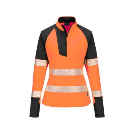 PW3 Hanorac cu fermoar 1/4 Hi-Vis pentru femei