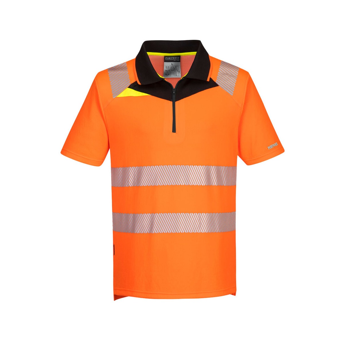 DX4 Hi-Vis Zip Polo Shirt S/S DX4 Hi-Vis Zip Polo Shirt S/S