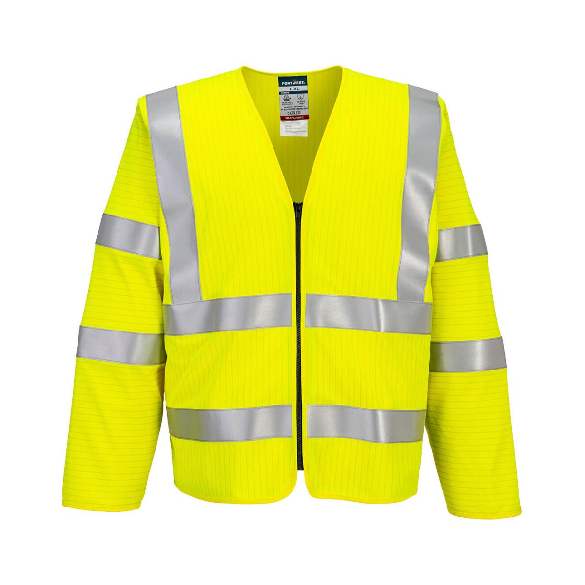 Bizflame Hi-Vis FR Long Sleeve Zip Vest Bizflame Hi-Vis FR Long Sleeve Zip Vest