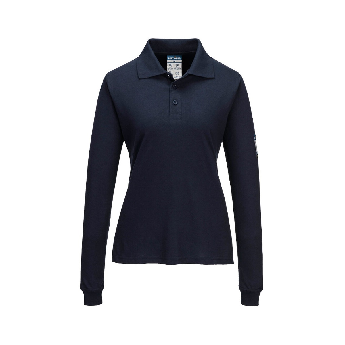 Modaflame Knit FR Women’s Long Sleeve Polo Shirt Modaflame Knit FR Women's Long Sleeve Polo Shirt