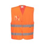 Hi-Vis Half Mesh Two Band Vest