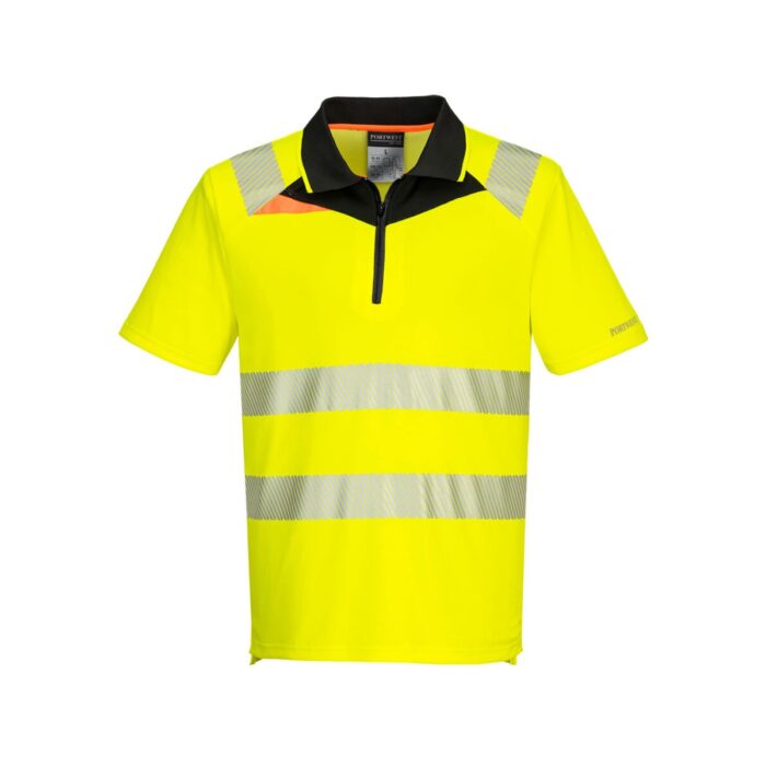DX4 Hi-Vis Zip Polo Shirt S/S