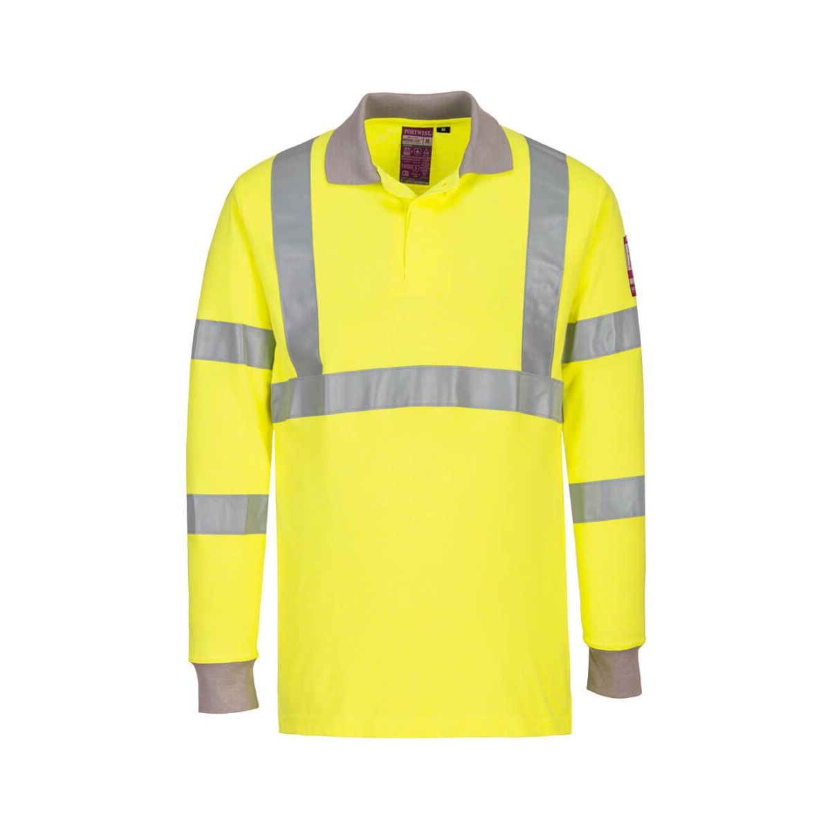 Modaflame Knit Hi-Vis FR Long Sleeve Polo Shirt Modaflame Knit Hi-Vis FR Long Sleeve Polo Shirt